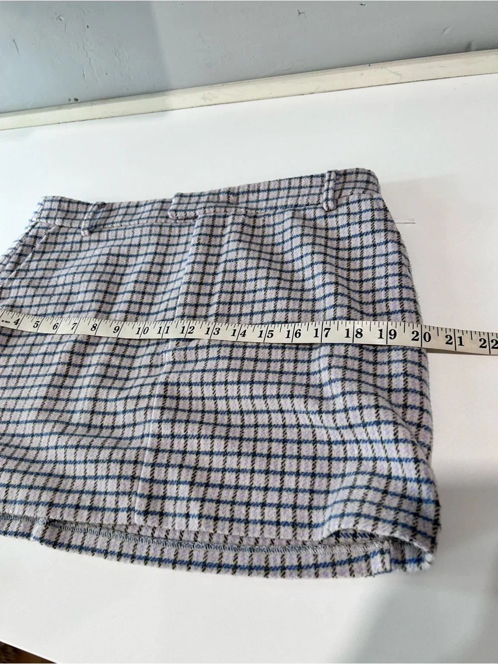 Rails Blue and Cream Checked Mini Skirt - Picture 12 of 16